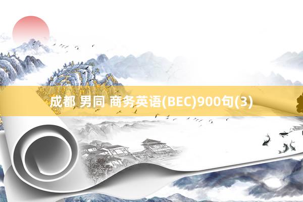 成都 男同 商务英语(BEC)900句(3)